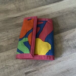 Roger Gimbel Accessories Wallet VTG 80's Style Retro Colorful